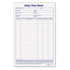 Daily Time and Job Sheets, 8.5 x 5.5, 1/Page, 200 Forms/Pad, 2 Pads/Pack1