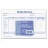 Weekly Time Sheets, 5.5 x 8.5, 1/Page, 50 Forms/Pad, 2 Pads/Pack2