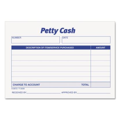 Received of Petty Cash Slips, 3.5 x 5, 1/Page, 50/Pad, 12 Pads/Pack1