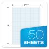 Quadrille Pads, Quadrille Rule (8 sq/in), 50 White 8.5 x 11 Sheets2