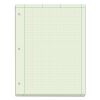 Engineering Computation Pads, Cross-Section Quadrille Rule (5 sq/in, 1 sq/in), Green Cover, 200 Green-Tint 8.5 x 11 Sheets1