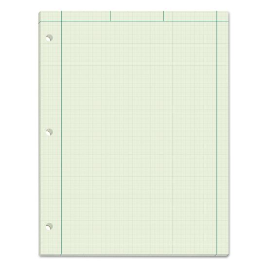 Engineering Computation Pads, Cross-Section Quad Rule (5 sq/in, 1 sq/in), Black/Green Cover, 100 Green-Tint 8.5 x 11 Sheets1