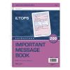 Telephone Message Book, Fax/Mobile Section, Two-Part Carbonless, 5.5 x 3.88, 4/Page, 200 Forms2