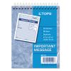 Telephone Message Book with Fax/Mobile Section, Two-Part Carbonless, 4.25 x 5.5, 1/Page, 50 Forms2