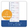 Money/Rent Receipt Spiral Book, Two-Part Carbonless, 2.75 x 4.75, 4/Page, 200 Forms2