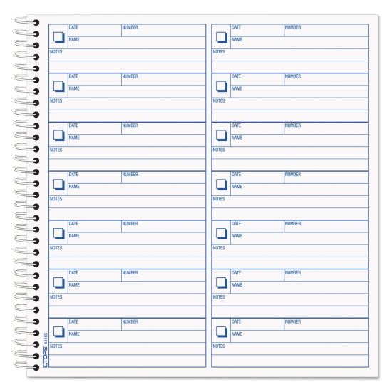 Voice Mail Log Book, 8.5 x 8.25, 1/Page, 1,400 Forms1