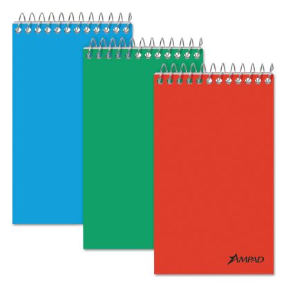 Memo Pads, Narrow Rule, Assorted Cover Colors, 60 White 3 x 5 Sheets, 3/Pack1