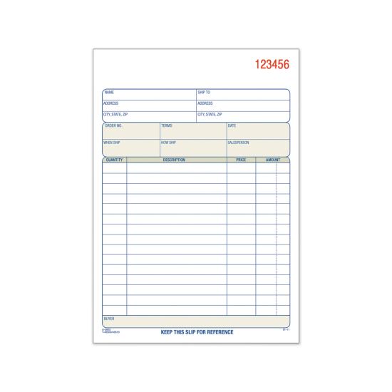 Sales Order Book, Two-Part Carbonless, 5.56 x 7.94, 1/Page, 50 Forms1