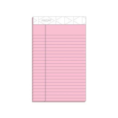Prism + Colored Writing Pads, Narrow Rule, 50 Pastel Pink 5 x 8 Sheets, 12/Pack1
