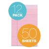 Prism + Colored Writing Pads, Narrow Rule, 50 Pastel Pink 5 x 8 Sheets, 12/Pack2