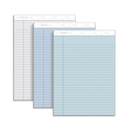 Prism + Colored Writing Pads, Wide/Legal Rule, 50 Assorted Pastel-Color 8.5 x 11.75 Sheets, 6/Pack1