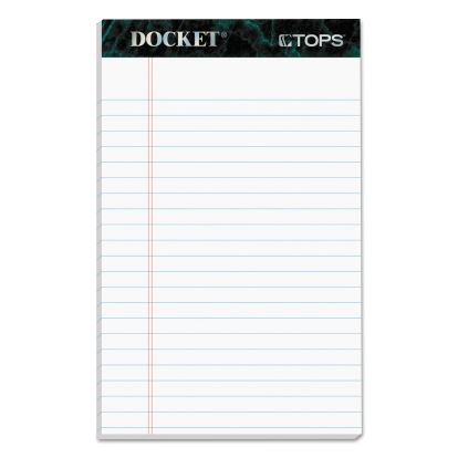 Docket Ruled Perforated Pads, Narrow Rule, 50 White 5 x 8 Sheets, 12/Pack1
