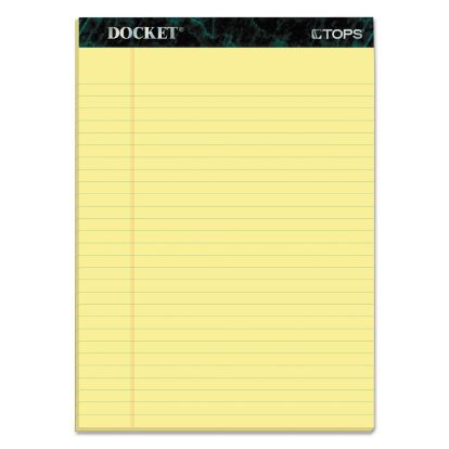Docket Ruled Perforated Pads, Wide/Legal Rule, 50 Canary-Yellow 8.5 x 11.75 Sheets, 12/Pack1
