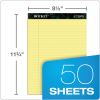Docket Ruled Perforated Pads, Wide/Legal Rule, 50 Canary-Yellow 8.5 x 11.75 Sheets, 12/Pack2