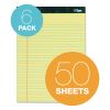 Docket Ruled Perforated Pads, Wide/Legal Rule, 50 Canary-Yellow 8.5 x 11.75 Sheets, 6/Pack2