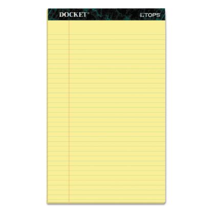 Docket Ruled Perforated Pads, Wide/Legal Rule, 50 Canary-Yellow 8.5 x 14 Sheets, 12/Pack1