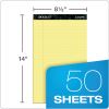 Docket Ruled Perforated Pads, Wide/Legal Rule, 50 Canary-Yellow 8.5 x 14 Sheets, 12/Pack2