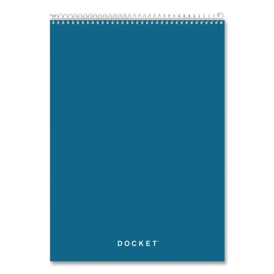 Docket Ruled Wirebound Pad with Cover, Wide/Legal Rule, Blue Cover, 70 White 8.5 x 11.75 Sheets1