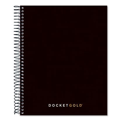 Docket Gold Planner, 1 Subject, Narrow Rule, Black Cover, 8.5 x 6.75, 70 Sheets1