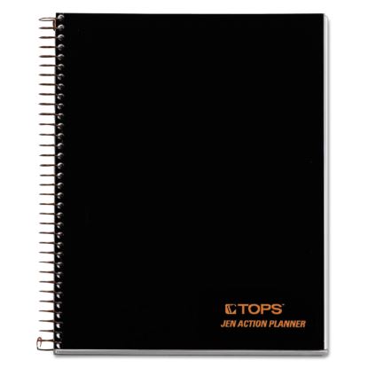 JEN Action Planner, 1 Subject, Narrow Rule, Black Cover, 8.5 x 6.75, 100 Sheets1