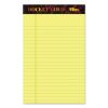 Docket Gold Ruled Perforated Pads, Narrow Rule, 50 Canary-Yellow 5 x 8 Sheets, 12/Pack1