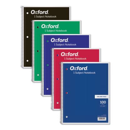 Coil-Lock Wirebound Notebooks, 3-Hole Punched, 1 Subject, Medium/College Rule, Randomly Assorted Covers, 11 x 8.5, 100 Sheets1