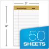 "The Legal Pad" Plus Ruled Perforated Pads with 40 pt. Back, Narrow Rule, 50 White 5 x 8 Sheets, Dozen2