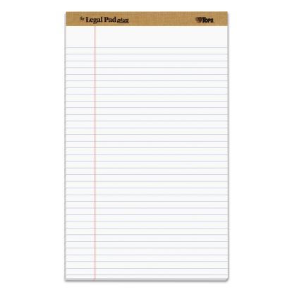 "The Legal Pad" Plus Ruled Perforated Pads with 40 pt. Back, Wide/Legal Rule, 50 White 8.5 x 14 Sheets, Dozen1