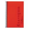 Color Notebooks, 1 Subject, Narrow Rule, Ruby Red Cover, 8.5 x 5.5, 100 White Sheets1