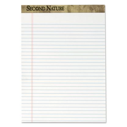 Second Nature Premium Recycled Ruled Pads, Wide/Legal Rule, 50 White 8.5 x 11.75 Sheets, Dozen1