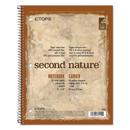 Second Nature Single Subject Wirebound Notebook, Medium/College Rule, Randomly Assorted Covers, 11 x 8.5, 80 Sheets1