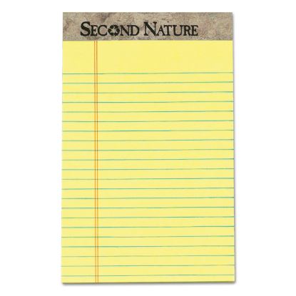 Second Nature Recycled Ruled Pads, Narrow Rule, 50 Canary-Yellow 5 x 8 Sheets, Dozen1