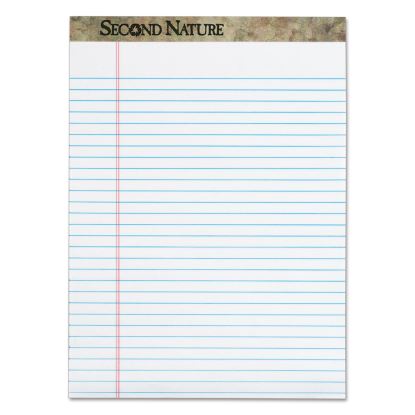 Second Nature Recycled Ruled Pads, Wide/Legal Rule, 50 White 8.5 x 11.75 Sheets, Dozen1