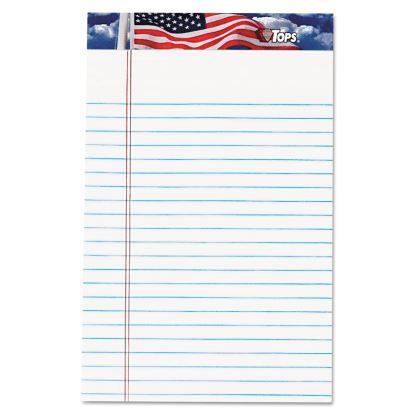 American Pride Writing Pad, Narrow Rule, Red/White/Blue Headband, 50 White 5 x 8 Sheets, 12/Pack1