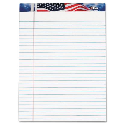 American Pride Writing Pad, Wide/Legal Rule, Red/White/Blue Headband, 50 White 8.5 x 11.75 Sheets, 12/Pack1