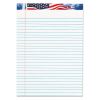 American Pride Writing Pad, Wide/Legal Rule, Red/White/Blue Headband, 50 White 8.5 x 11.75 Sheets, 12/Pack2