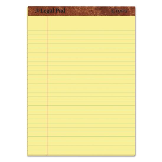 "The Legal Pad" Ruled Perforated Pads, Wide/Legal Rule, 50 Canary-Yellow 8.5 x 11 Sheets, 3/Pack1