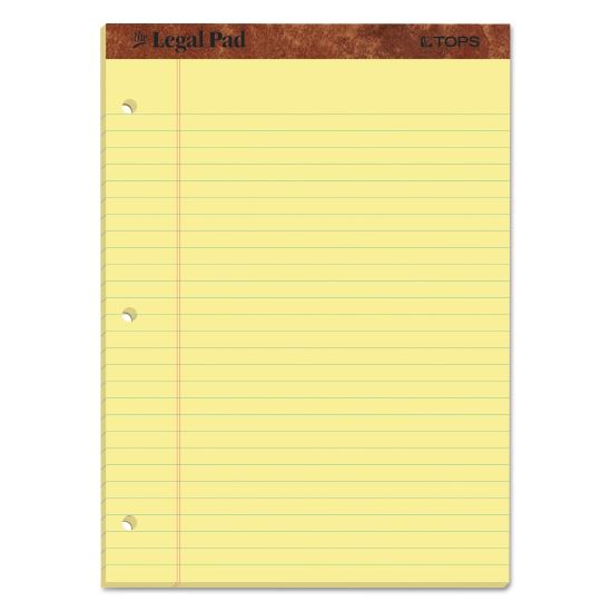 "The Legal Pad" Ruled Perforated Pads, Wide/Legal Rule, 50 Canary-Yellow 8.5 x 11.75 Sheets, Dozen1