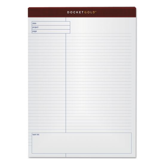 Docket Gold Planning Pads, Project-Management Format, Quadrille Rule (4 sq/in), 40 White 8.5 x 11.75 Sheets, 4/Pack1