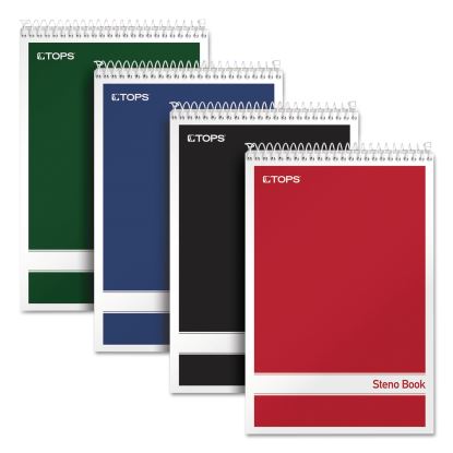 Steno Pad, Gregg Rule, Assorted Cover Colors, 80 White 6 x 9 Sheets, 4/Pack1
