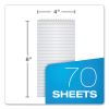 Reporter’s Notepad, Wide/Legal Rule, White Cover, 70 White 4 x 8 Sheets, 12/Pack2