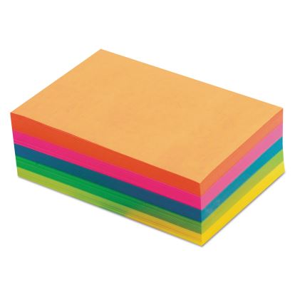 Fluorescent Color Memo Sheets, 4 x 6, Unruled, Assorted Colors, 500/Pack1