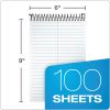 Docket Gold Steno Pads, Gregg Rule, Frosted White Cover, 100 White (Heavyweight 20 lb Bond) 6 x 9 Sheets2