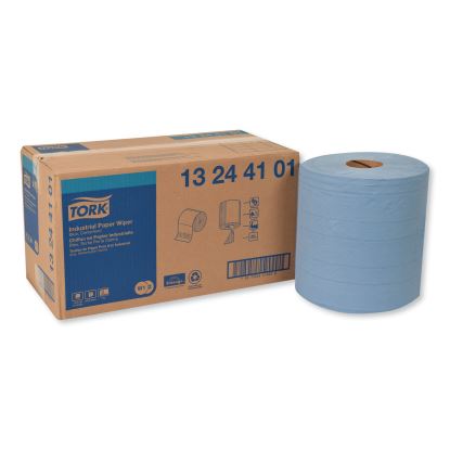 Industrial Paper Wiper, 4-Ply, 11 x 15.75, Blue, 375 Wipes/Roll, 2 Rolls/Carton1