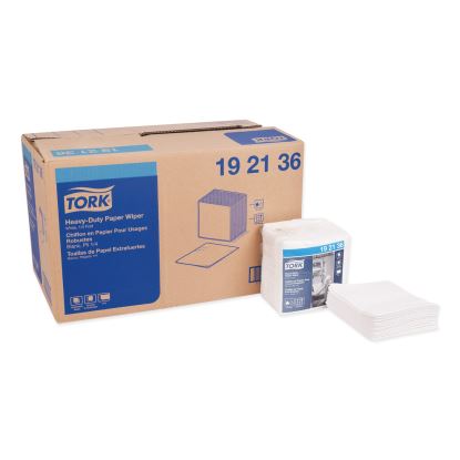 Heavy-Duty Paper Wiper 1/4 Fold, 12.5 x 13, White, 56/Pack, 16 Packs/Carton1