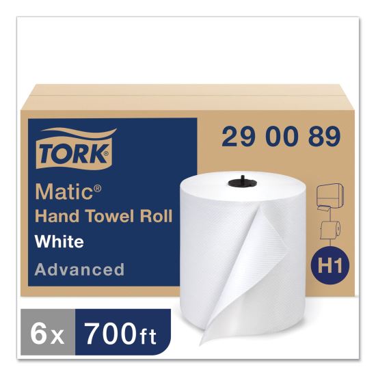 Advanced Matic Hand Towel Roll, 7.7" x 700 ft, White, 6 Rolls/Carton1