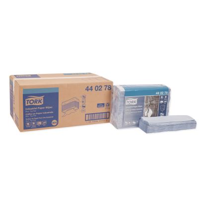 Industrial Paper Wiper, 4-Ply, 12.8 x 16.4, Blue, 90/Pack, 5 Packs/Carton1