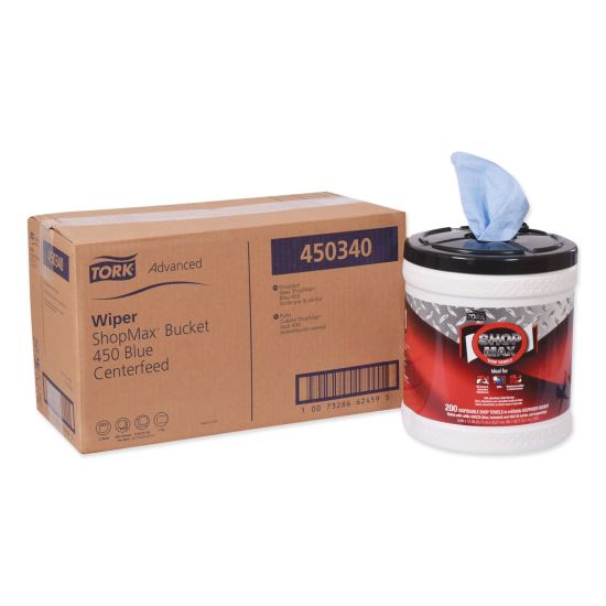 Advanced ShopMax Wiper 450, 8.5 x 10, Blue, 200/Bucket, 2 Buckets/Carton1