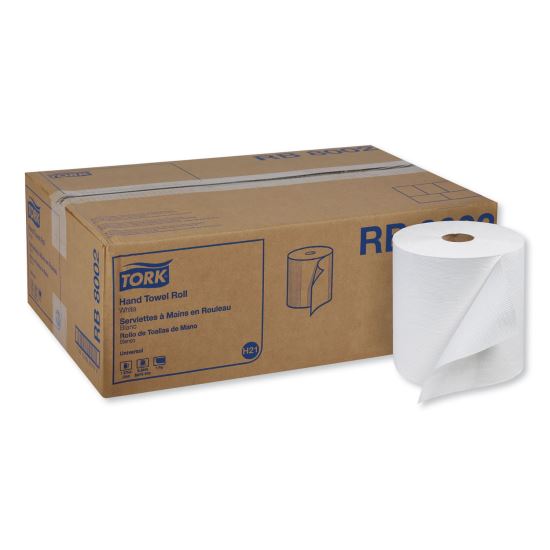 Universal Hand Towel Roll, 7.88" x 800 ft, White, 6 Rolls/Carton1