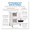 UV Sterilization and Charging Cart, For 32 Devices, 34.8 x 21.6 x 42.3, White2